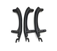 QASULER Tirador de puerta interior LHD RHD con juego completo de molduras de cubierta de cuero, for, for X3 X4 F25 F26 2010-2016 Cubierta de manija de puerta de fibra de carbono(LHD 6PCS Black)