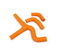 QASULER Tubo de agua for motocicleta, manguito de refrigeración de radiador de silicona SX450 SX525 EXC450 EXC525 MXC450 MXC525 2003-2006, color naranja Manguera de radiador de motocicleta