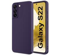 Qasyfanc Funda Compatible con Samsung Galaxy S22 5G con Protección de La Cámara, Carcasa Suave TPU Silicona con Tapete de Microfibra Anti-Rasguño, Roland púrpura (Non para Samsung S22 ＋)