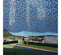 QATGQBCF 2x3m 3x4m 4x6m 5x7m 6x8m 10x10m Red De Camuflaje Azul, Tela Oxford 210D con Respaldo De Rejilla, Red De Sombra Camuflada para Caza, Camping, Jardín, Patio, Fotografía, Decoración(5.0x6.0m)