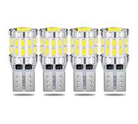 QAUBEN 194 Bombillas LED CanBus T10 Bombillas LED Blanco W5W 168 2825 Bombillas LED de repuesto para placas de matrícula Luces de posición lateral Mapa de domo Puerta Luces de cortesía 12-24 V (4pcs)