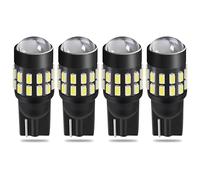QAUBEN 194 Lente de proyector de bombilla LED 175 168 2825 W5W T10 Wedge 3014 Luces SMD Marcador lateral del coche Mapa interior Domo Tronco Aparcamiento Luces de cortesía 6000K Blanco 12V-24V (4pcs)