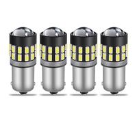 QAUBEN Bombilla LED BA9S BA9 12146 1445 1705 blanca, 12 V-24 V, 30 SMD, chipset 3014, lente de proyector 6253 64111, para luz de posición lateral de guantera, maletero, luz de cortesía, domo de mapa