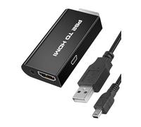 Qaum PS2 a HDMI Adaptador de audio de vídeo para Playstation 2 HDMI Convertidor Componente con salida de audio de 3,5 mm y cable de 20 cm para TV Monitor Retro Gaming HDTV, 480i/480P/576i Modos