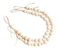 QAUUCP 2 Pcs Curtain Tiebacks Wood Bead Curtain Holdbacks for Wall Curtain Ties Window Treatment Curtain Tie Backs Curtain Pull Backs AlzapañOs Cortinas