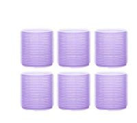 QAUUCP 6 uds Rodillos for el Cabello autoadhesivos con Flequillo de Aire rizador Pinzas for el Cabello Peine Herramientas for rizar el Cabello DIY Rulos(Purple,5.5cm 6pcs)