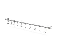 QAUUCP Barra Colgante De Cocina Estante de Cocina con riel for Colgar Utensilios de Cocina, montado en la Pared, con Ganchos for ollas, Toallas y 10 Ganchos deslizantes.