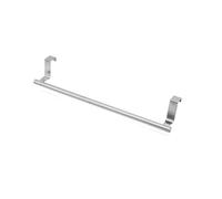 QAUUCP Barra Colgante De Cocina Toallero de Barra Horizontal Colgante, Multifuncional, sin Perforaciones, for detrás de la Puerta, Herramientas de Cocina(Silver Long)