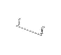 QAUUCP Barra Colgante De Cocina Toallero de Barra Horizontal Colgante, Multifuncional, sin Perforaciones, for detrás de la Puerta, Herramientas de Cocina(Silver Short)