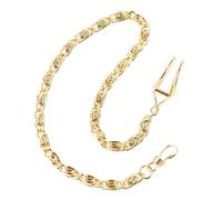 QAUUCP Cadenas para Relojes De Bolsillo Cadena de Metal Vintage 37,5 cm for Chaleco con Cierre Pinza Langosta, Soporte for Reloj Bolsillo, Accesorio eslabón Hebilla única(Color 3)
