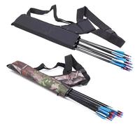 QAUUCP Carcaj de Tiro con Arco para Flechas Carcaj de 3 Tubos for Colgar en la Cintura, for práctica Tiro al Blanco, Material PE, for con Arco, Flecha protegidos(Black)