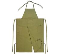 QAUUCP Delantal para Cerámica con Piernas Delantal largo de una pieza con múltiples bolsillos, leggings informales, puntas abiertas, ajuste cuello fábrica(Canvas green)