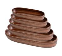 QAUUCP Frutero Madera 1 Uds. Cuenco de madera nogal con forma barco, ensaladera creativa, frutero, plato Pato Mandarín, platos for mezclar masa, bandeja for pan y comida(22CM)