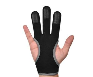 QAUUCP Guante De Arquero Guante de Tiro con Arco 3 Dedos, Protector Mano Ajustable for Gimnasio, Guante Transpirable Nailon for Exteriores, Accesorio Deportivo, 1 Uds(1PCS Grey,S)