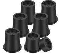QAUUCP Tacos Elevadores Cama 4/6Pcs Heavy Duty Furniture Riser Round Rubber Sofa Supports Up to 6000 lbs for Table Bed Chair Bottom Leg Raiser(6Pcs)