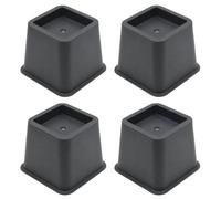 QAUUCP Tacos Elevadores Cama 4Pcs Heavy Duty Furniture Leg Risers Shock-Absorbing Stackable Bed Foot Pads Non-Slip Adjustable Height Sofa Enhancers(5 Inch)