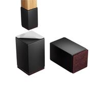 QAUUCP Tacos Elevadores Cama 4Pcs/Set Furniture Legs Pads Square/Round Coffee Table Feet Base Sofa Raiser, Home Cabinet Bed Cushion Raising Mats(Square-black-100.0mm)