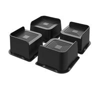 QAUUCP Tacos Elevadores Cama Bed Risers 3 Inch Heavy Duty, 4.8x4.8In Wide Opening Furniture Pack, Lifts For Sofa, Frame,Tables