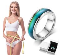 qavcg Anis'OMI Lymphvity Thermotherapeutic Ring, 2022 New-Thermochromic Ring, Lymphvity Thermotherapeutic Ring, Lymphatic Drainage Therapeutic Magnetic Rings for Women Men, Silver, 11