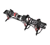 QAWRYV para Axial para SCX10 1/10 Coche para Chasis Aleación Metal 6x6 Mejorado con 2 Ejes Dirección Delanteros Cambios Piezas Coche RC Crawler DIY Bastidor Chasis RC(Black Only Frame)