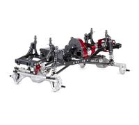 QAWRYV para SCX10 para Rock para 1/10 RC Distancia Entre Ejes 313 mm Todo Metal para chasis Portal Rieles Carbono Crawler Camión Todoterreno Plataformas Bastidor Chasis RC