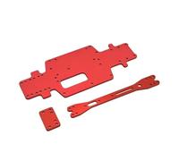 QAWRYV para Wltoys 284131 K969 K979 K989 P929 1/28 Piezas De Actualización De Metal para Placa Inferior Y Placa De Segundo Piso De Chasis RC Car Bastidor Chasis RC(Red)