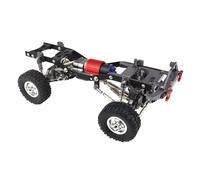 QAWRYV para WPL C14 C24 1/16 Marco Metal Ensamblado para Chasis Eje Caja Cambios Juego Varillas Tracción Accesorios Actualización Completa para Coche RC Bastidor Chasis RC(Dark Grey)