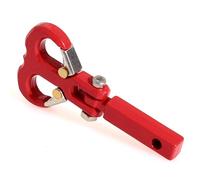 QAWRYV Piezas para Coches RC para Axial para SCX10 para Traxxas para TRX4 D90 1/8 1/10 Cabrestante Metal Parachoques Remolque Gancho Caída Enganche Receptor Coche Trepador Control Remoto(Red)