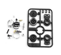 QAWSED Compatible con Tamiya XV01 XV02 para TT02 TD2 M05 1/10 RC Piezas De Actualización del Coche Servo para Alto Par De Metal Servo Saver Servo Arm 51000 50473 Accesorios Coches RC(Black)