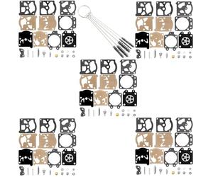 QAZAKY 5 Set Reemplazo del kit de reparación del carburador para Walbro K20-WAT ECHO Homelite Jonsered Husqvarna 244 RX 33 360 37 BR 370 39R H335 H336 H40 HR39 P400 P442 P5500 P600 P933 R39 R40 40
