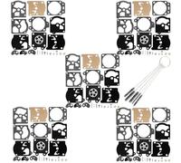 QAZAKY Juego de reparación de reconstrucción de carburador de 5 juegos Reemplazo para Walbro K10-WAT WA WT Serie 2 ciclos Carb String Trimmer Blower Motosierra Poulan Weedeater Ryobi Ryan Toro Stihl