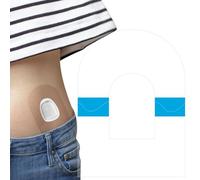 QaZanteiar 20 piezas parches Omnipod Transparente/Impermeable/Hipoalergénico Apertura central Compatible Omnipod patches for Omnipod dura 7-14 días