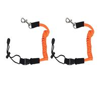 Qaziuy 2 correas elásticas para remo de kayak, canoa, remo para kayak, cuerda de seguridad, cuerda de remo para kayak, cuerda con mosquetón, accesorios para kayak, canoa, canoa, surf