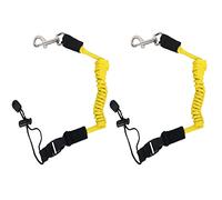 Qaziuy 2 correas elásticas para remo de kayak, canoa, remo para kayak, cuerda de seguridad, cuerda de remo para kayak, cuerda con mosquetón, accesorios para kayak, canoa, canoa, surf