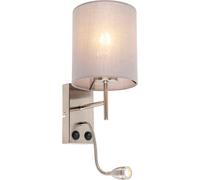 QAZQA Aplique de pared acero acero