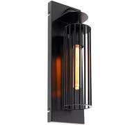 QAZQA Aplique de pared acero negro