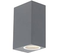 QAZQA Aplique exterior aluminio gris oscuro