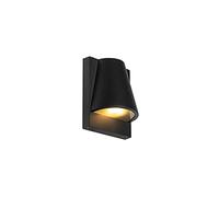 QAZQA Aplique exterior industrial negro IP44 - FEMKE Aluminio/Vidrio Redonda Adecuado para LED Max. 1 x 35 Watt