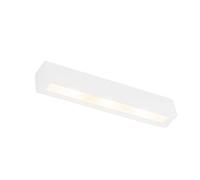 Qazqa Aplique moderno blanco 3 luces - TJADA NOVO Yeso Rectangular Adecuado para LED Max. 3 x 25 Watt