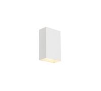 Qazqa Aplique moderno blanco - OTAN S Acero Rectangular Adecuado para LED Max. 2 x 40 Watt