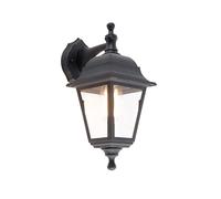 Qazqa Clásico/Antiguo Aplique clásico negro orientable IP44 - CAPITAL Vidrio/Plástico Cuadrada Adecuado para LED Max. 1 x 15 Watt