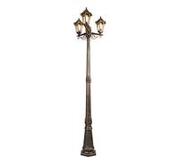 QAZQA Clásico/Antiguo Farol antiguo exterior dorado 3-luces IP44 - NEW HAVEN Vidrio/Plástico Alargada Adecuado para LED Max. 3 x 15 Watt