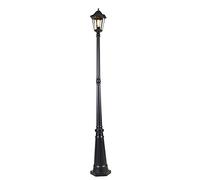 Qazqa Clásico/Antiguo Farol de exterior clásico negro 200 cm IP44 - Havana Vidrio/Aluminio Alargada Adecuado para LED Max. 1 x 60 Watt