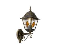 Qazqa Clásico/Antiguo Farol de pared exterior vintage oro antiguo - Antigua Up Aluminio/Vidrio Cuadrada Adecuado para LED Max. 1 x 15 Watt