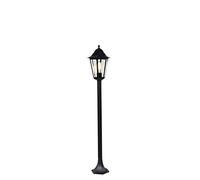 QAZQA Clásico/Antiguo Farol exterior de pie negro 120 cm IP44 - HAVANA Vidrio/Aluminio Alargada Adecuado para LED Max. 1 x 60 Watt