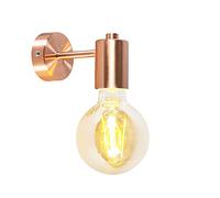 Qazqa Diseño Aplique art deco cobre - FACIL 1 Acero Redonda Adecuado para LED Max. 1 x 60 Watt