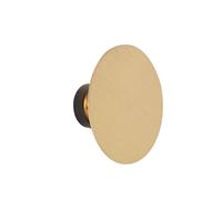 Qazqa Diseño Aplique diseño redondo dorado - PULLEY Acero Redonda Adecuado para LED Max. 2 x 40 Watt