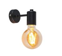 Qazqa Diseño Aplique industrial negro - FACIL 1 Acero Cilíndra Adecuado para LED Max. 1 x 60 Watt