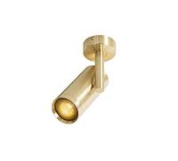 Qazqa Diseño Diseño spot dorado ajustable - Scopio Miel Aluminio/Acero Redonda Adecuado para LED Max. 1 x 10 Watt