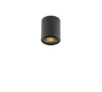 Qazqa Diseño Foco diseño negro - TUBO Honey Aluminio Cilíndra Adecuado para LED Max. 1 x 50 Watt